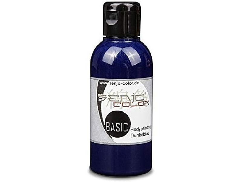 Senjo Color - 2018 - airbrush barva pro face a body painting - Tmavě modrá 75ml