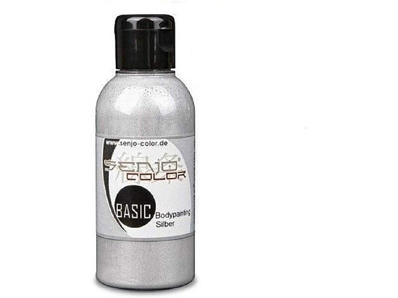 Senjo Color - 2102 - airbrush barva pro face a body painting - Stříbrná 75ml