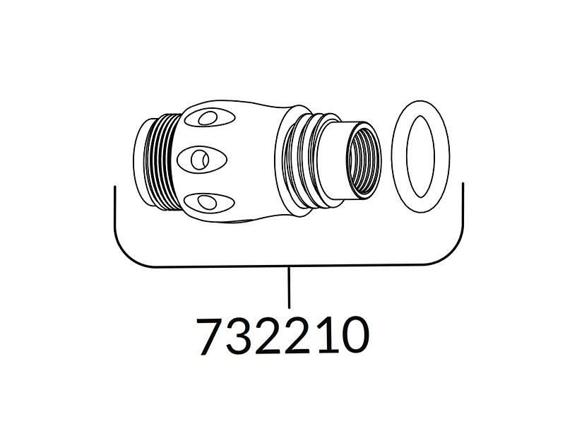 Harder Steenbeck - středový díl s těsněním Giraldez Infinity 732210