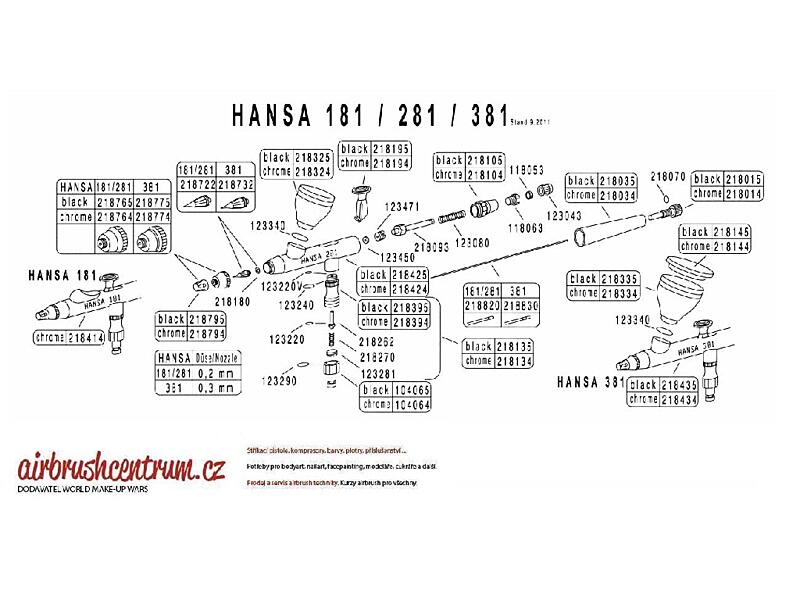 Hansa - kalíšek na barvu 2 ml chrom 218324