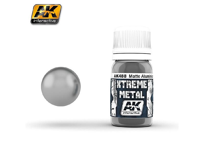 AK Interactive - Xterme Metal Matte Aluminium 30ml.