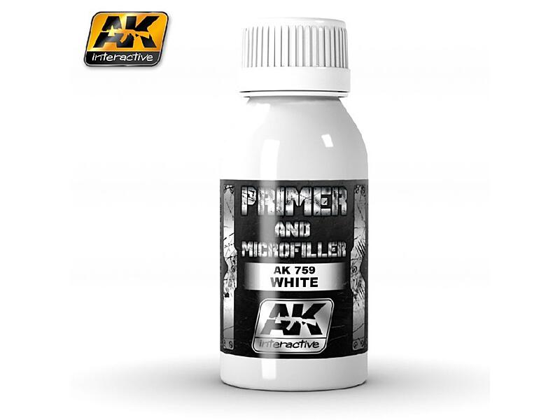 AK Interactive - White Primer and Microfiller 100ml.
