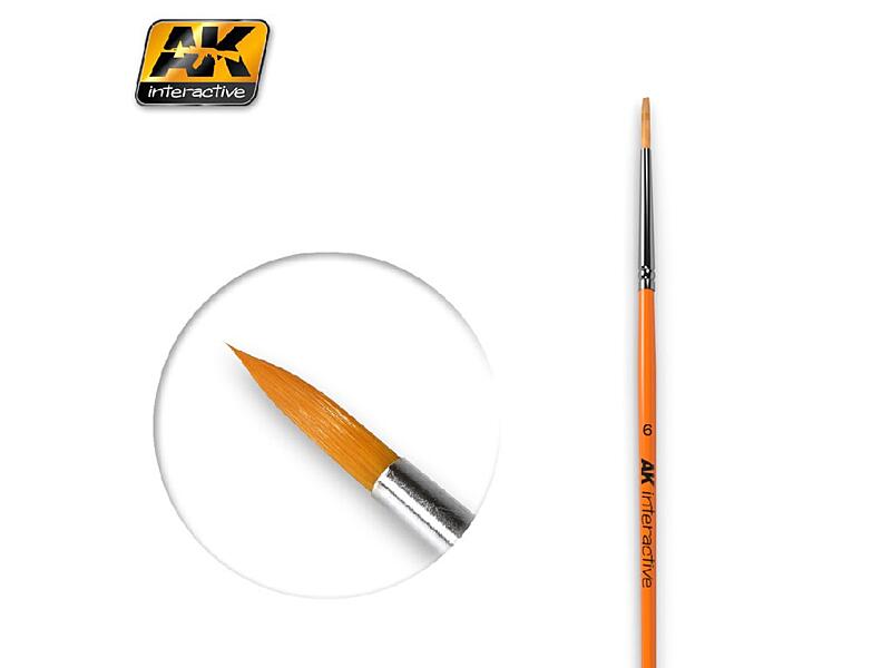 AK-Interactive - Kulatý štětec 6 - syntetický