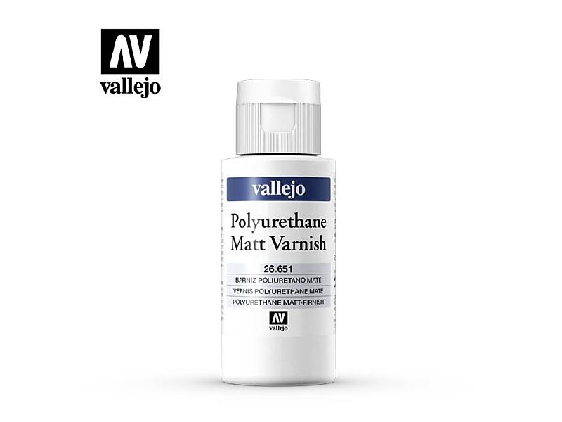 Vallejo - Pomocné produkty 26651 Polyurethane Matt Varnish - matný lak 60 ml.