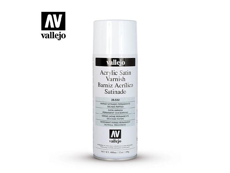 Vallejo - Aerosol 28532 Satin Varnish - polomatný lak 400 ml.