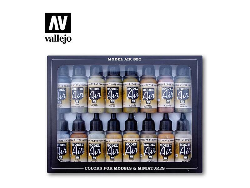 Vallejo - Model Air Set 71208 Set German WWII Europe and Africa 16x17 ml.