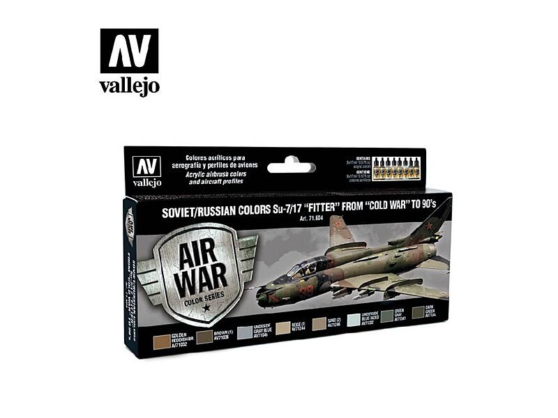 Vallejo - Model Air Set 71604 Soviet / Russian Su-7/17 Fitter from Cold War 8x17 ml.