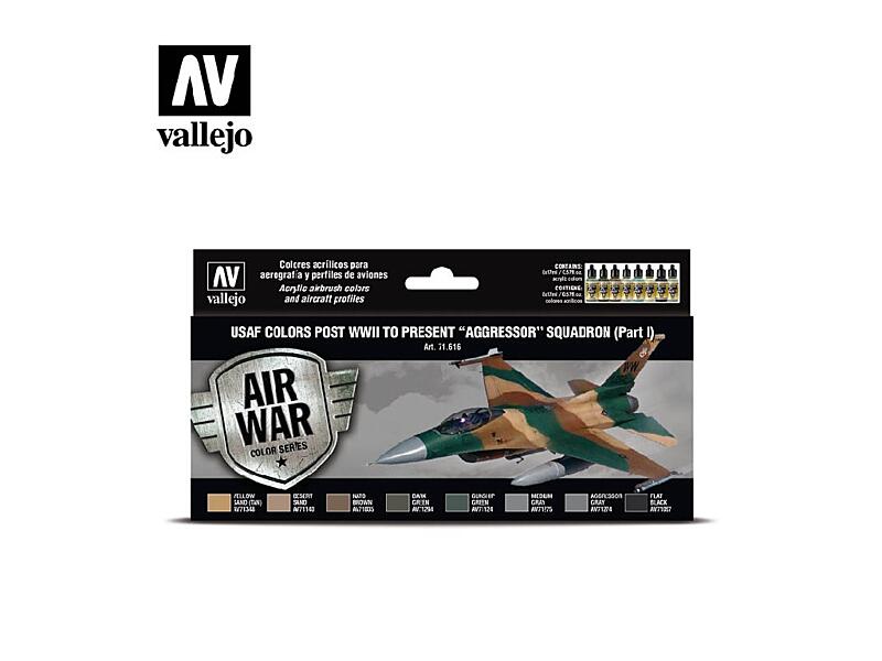 Vallejo - Model Air Set 71616 USAF colors post WWII to present Aggressor I. 8x17 ml.