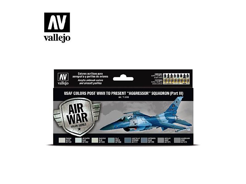 Vallejo - Model Air Set 71618 USAF colors post WWII to present Aggressor III. 8x17 ml.