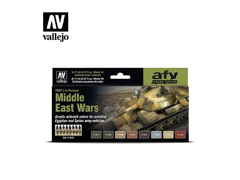 Vallejo - Model Air Set 71619 Middle East Wars 1967 to Present 8x17 ml.