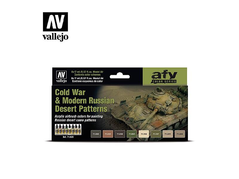 Vallejo - Model Air Set 71620 Cold War and Modern Russian Desert Patterns 8x17
