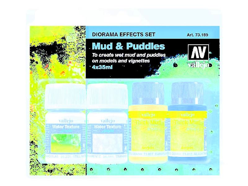 Vallejo - Diorama Set 73189 Effects Mud and Puddles 4x35ml