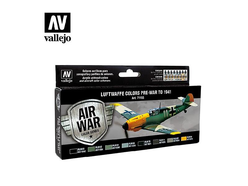 Vallejo - Model Air Set 71165 Luftwaffe Pre-War To 1941 8x17 ml.