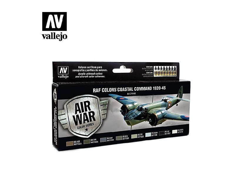 Vallejo - Model Air Set 71148 Coastal Command 1939-45 8x17 ml.