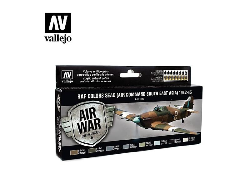 Vallejo - Model Air Set 71146 Seac (Air Command South East Asia) 1942-45 8x17 ml