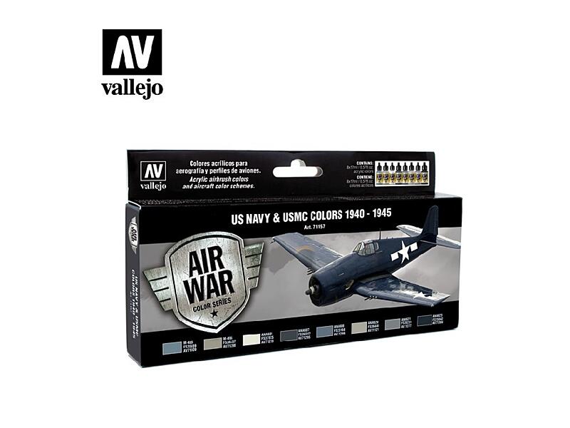 Vallejo - Model Air Set 71157 US Navy and USMC WWII 1940-1945 8x17 ml.