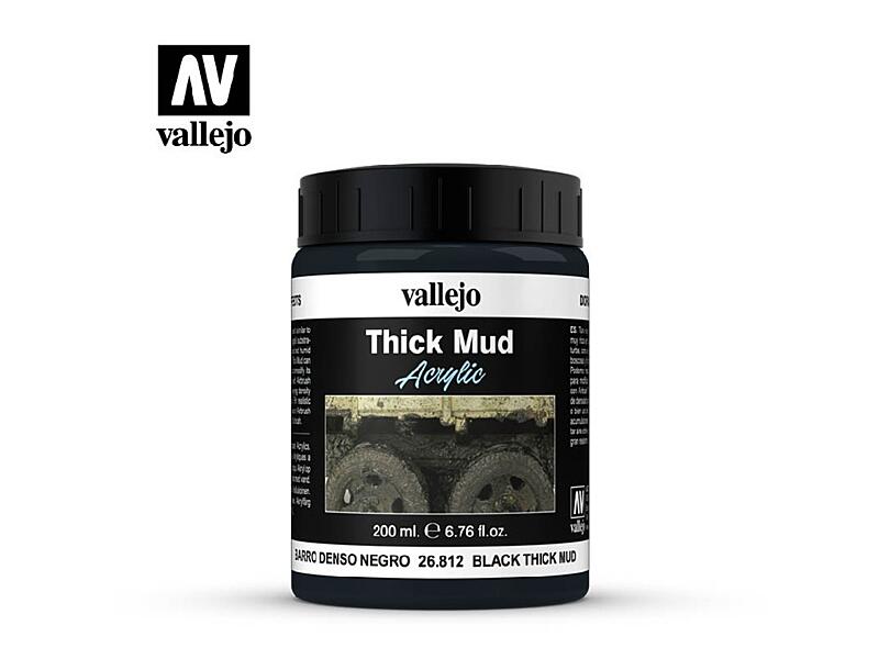 Vallejo - Diorama Effects 26812 Black Thick Mud 200 ml.