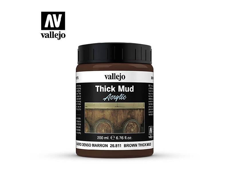 Vallejo - Diorama Effects 26811 Brown Thick Mud 200 ml.
