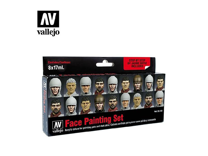 Vallejo - Model Color Set 70119 Faces Painting Set by Jaume Ortiz 8x17 ml.