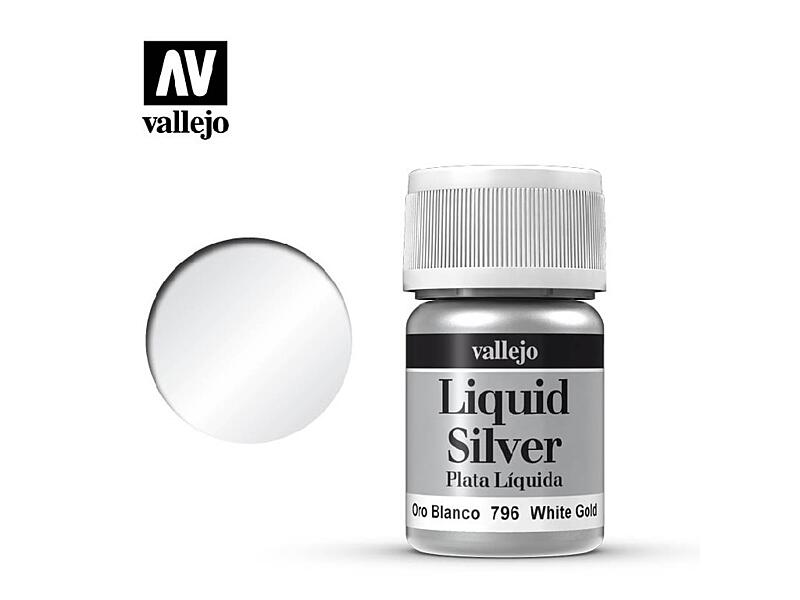 Vallejo - 70796 - Liquid Gold - White Gold (Alcohol Based) 35 ml.