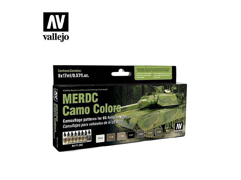 Vallejo - Model Air Set 71202 MERDC Camo Colors 8x17 ml.