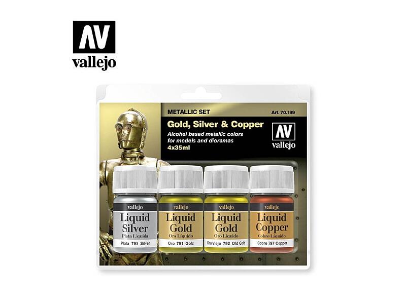 Vallejo - 70199 - Liquid Gold Set 4x35 ml.