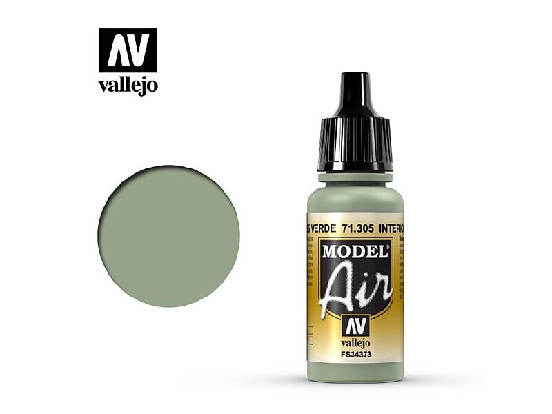 Vallejo - Model Air 71305 Interior Grey Green 17 ml.