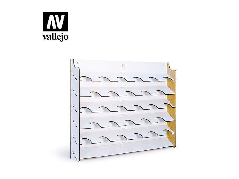 Vallejo - Příslušenství 26009 Stojan na zeď na barvy pro lahve o objemu 35 a 60