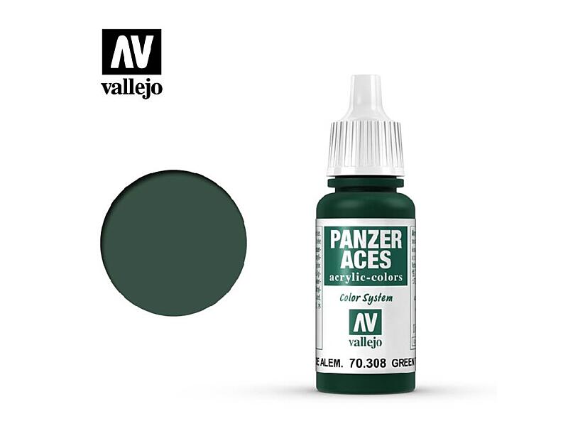Vallejo - Panzer Aces 70308 - Green Tail Light 17 ml.