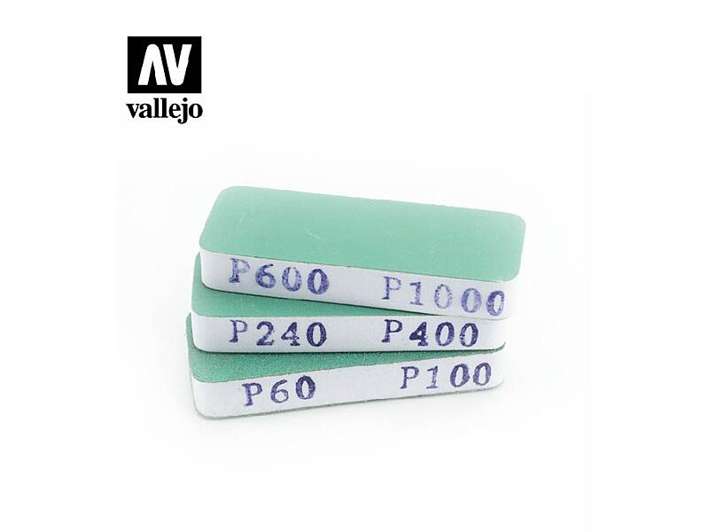 Vallejo - Brousítka oboustraná 80x30x12mm - 3ks