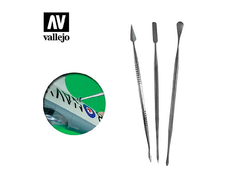 Vallejo - Sada 3 ks řezáků z nereznoucí ocele T02002