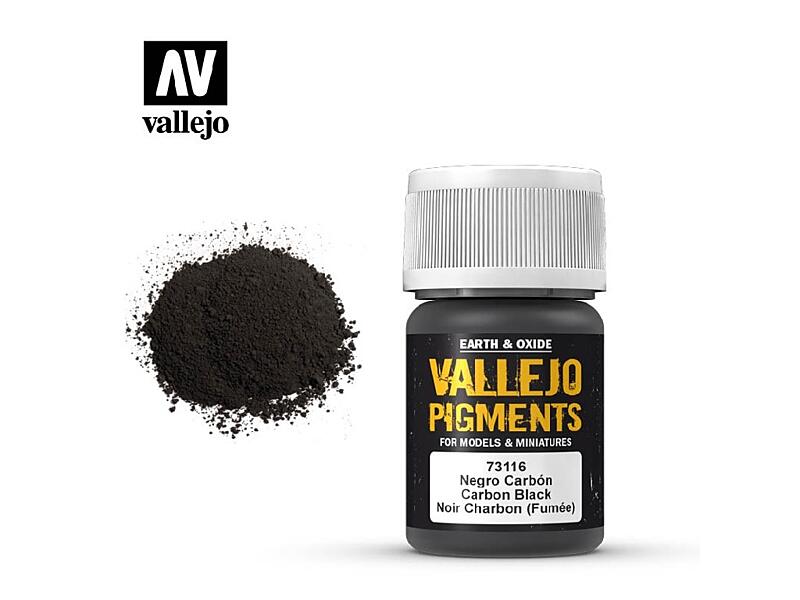 Vallejo - Pigmenty 73116 Carbon Black (Smoke Black) 35 ml.