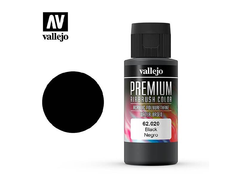 Vallejo - Premium Color 62020 Black 60 ml.