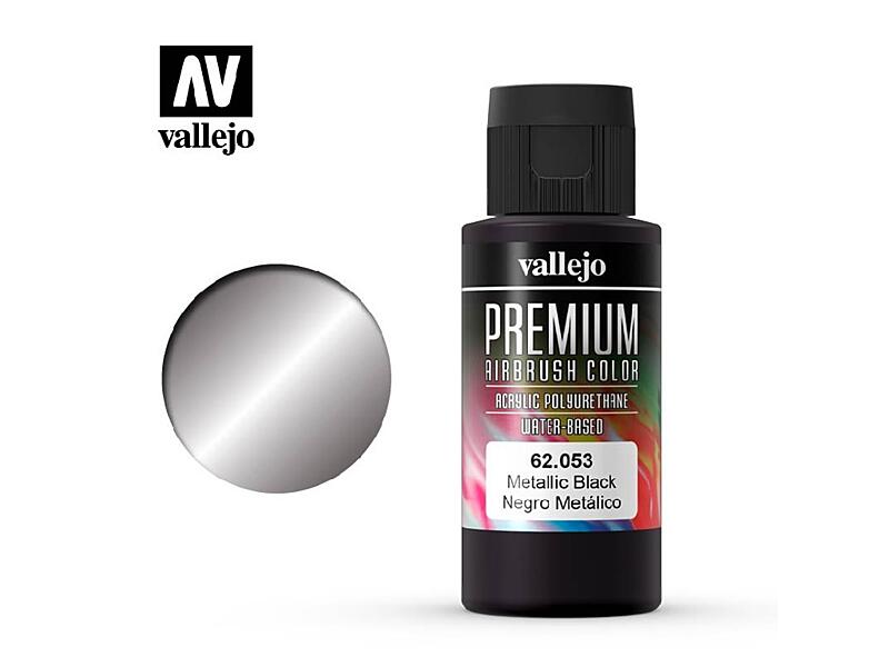 Vallejo - Premium Color 62053 Metallic Black 60 ml.