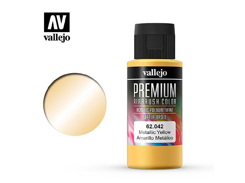 Vallejo - Premium Color 62042 Metallic Yellow 60 ml.