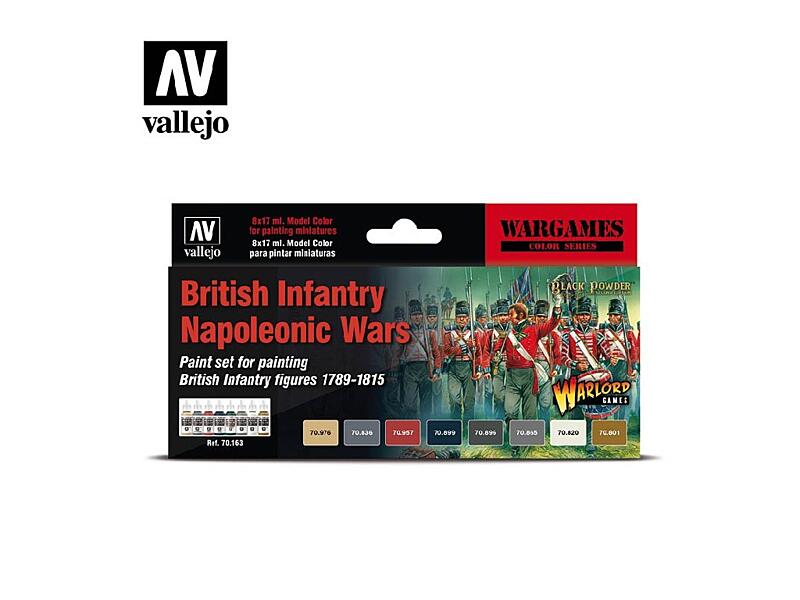 Vallejo - Model Color Set 70163 British Infantry Napoleonic Wars 8x17 ml.