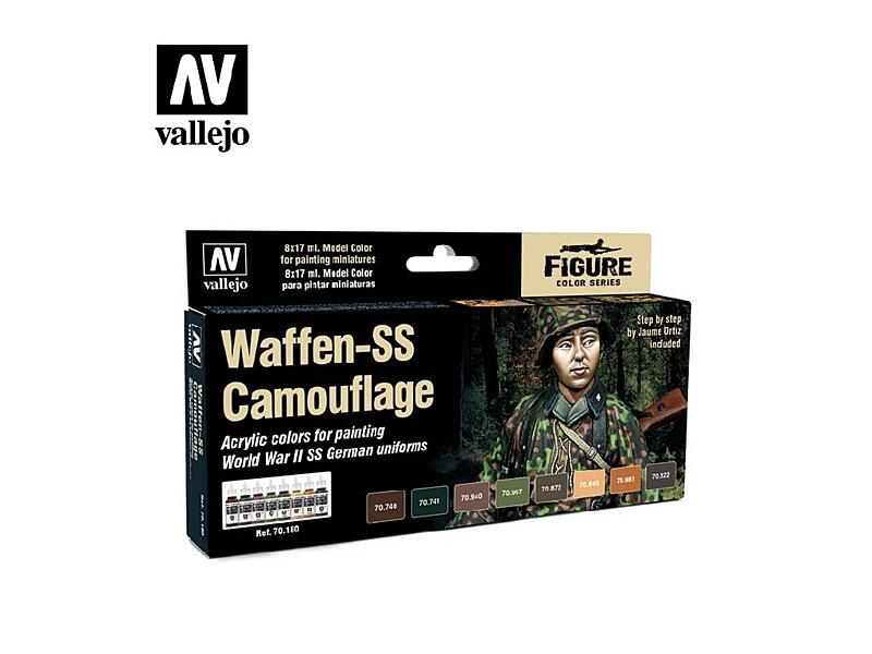 Vallejo - Model Color Set 70180 Waffen SS Camouflage by Jaume Ortiz 8x17 ml.