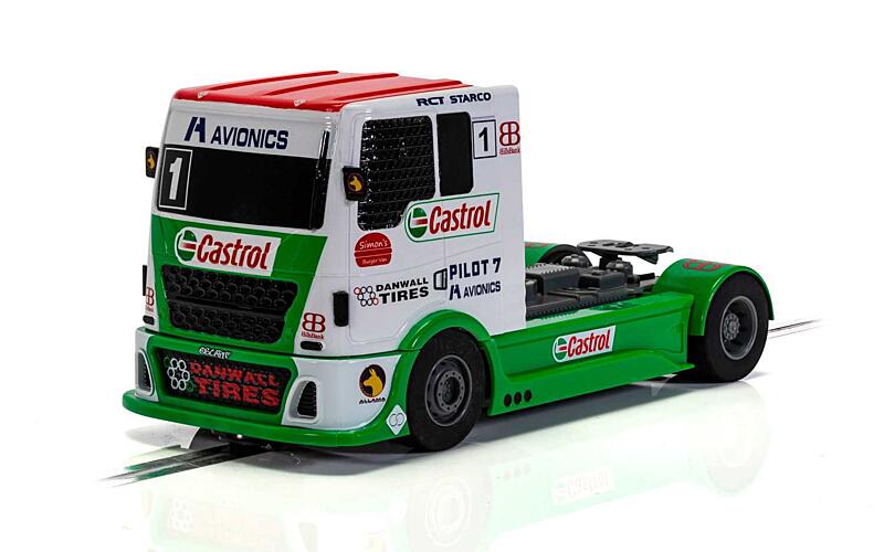 Autíčko Super Resistant Scalextric C4156 - Racing Truck - Red & Green & White 1:32