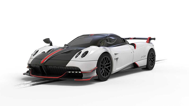 Autíčko Super Resistant Scalextric C4399 - Pagani Huayra BC Roadster – Metallic Pearl White 1:32