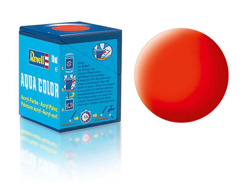 Revell - Barva akrylová - 36125: matná světle oranžová (luminous orange mat) 18ml