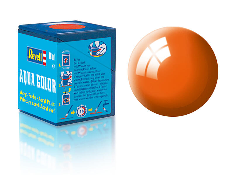 Revell - Barva akrylová - 36130: leská oranžová (orange gloss) 18ml