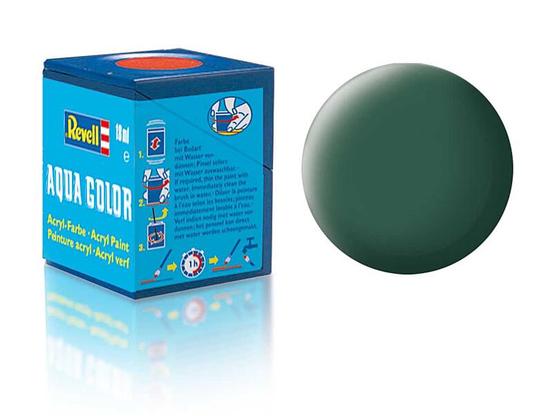Revell - Barva akrylová - 36139: matná tmavě zelená (dark green mat) 18ml