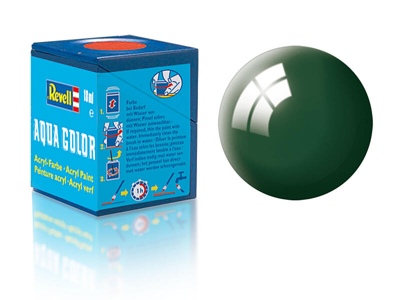 Revell - Barva akrylová - 36162: leská zelenomodrá (sea green gloss) 18ml