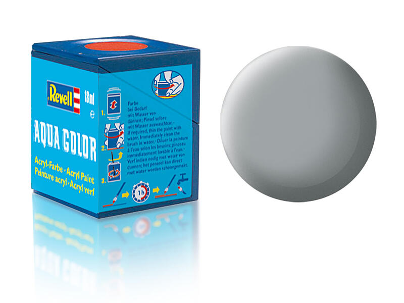 Revell - Barva akrylová - 36176: matná světle šedá (light grey mat USAF) 18ml