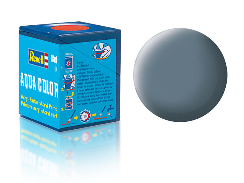 Revell - Barva akrylová - 36179: matná šedavě modrá (greyish blue mat) 18ml