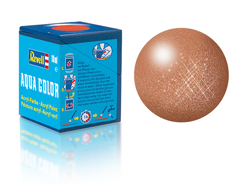 Revell - Barva akrylová - 36193: metalická měděná (copper metallic) 18ml