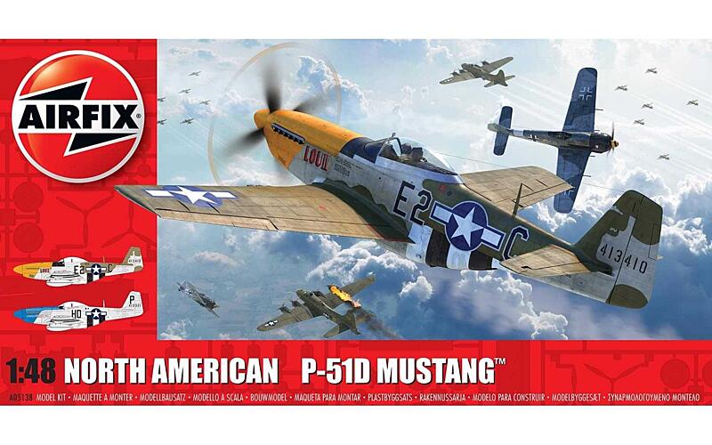 Airfix - A05138 - North American P-51D Mustang Filletless Tails 1:48