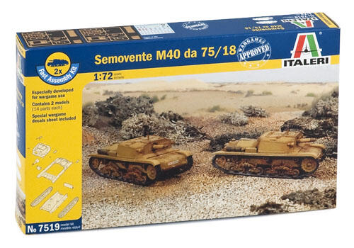 Italeri - 7519 - SEMOVENTE M40 da 75/18 1:72