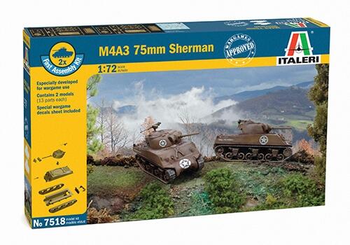 Italeri - 7518 - M4A3 75 mm SHERMAN 1:72
