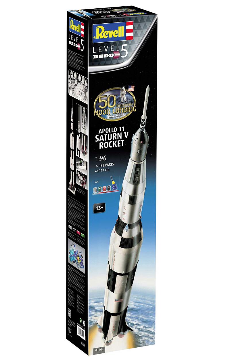 Revell - 03704 - Apollo 11 Saturn V Rocket 50 Years Moon Landing 1:96